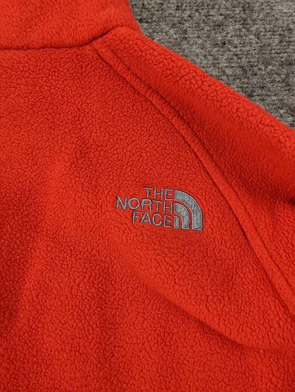 The North Face Khumbu 2 Jacket Mens Small Full Zip Fleece Red Gray Hiking